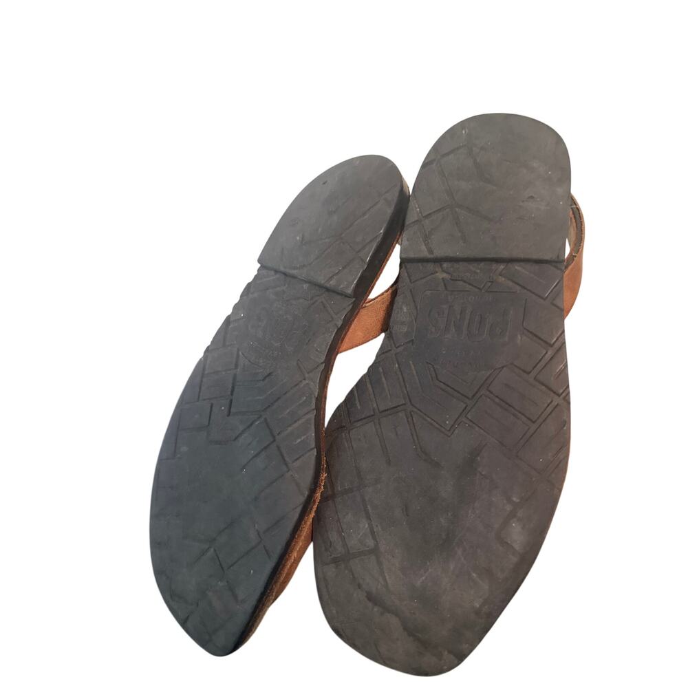 Pons Menorca Sandals Dark Camel Size US 8 Avarca Leather Made In Spain Classic m - Picture 5 of 5